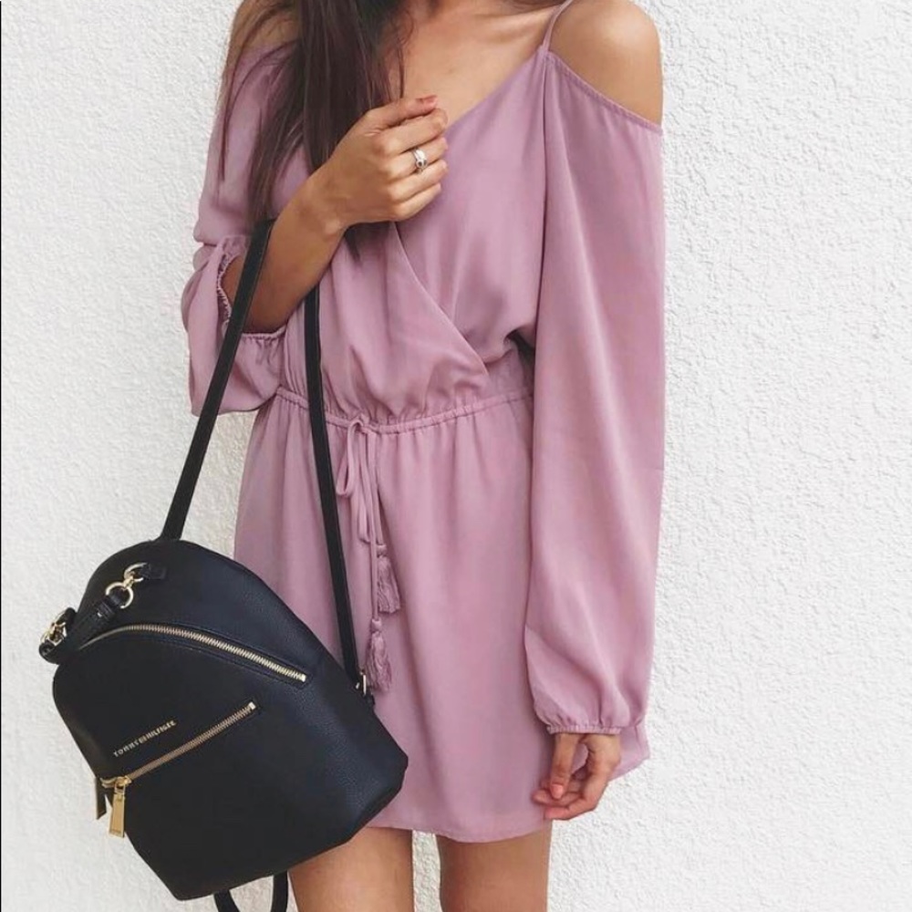Lilac Cold Shoulder dress